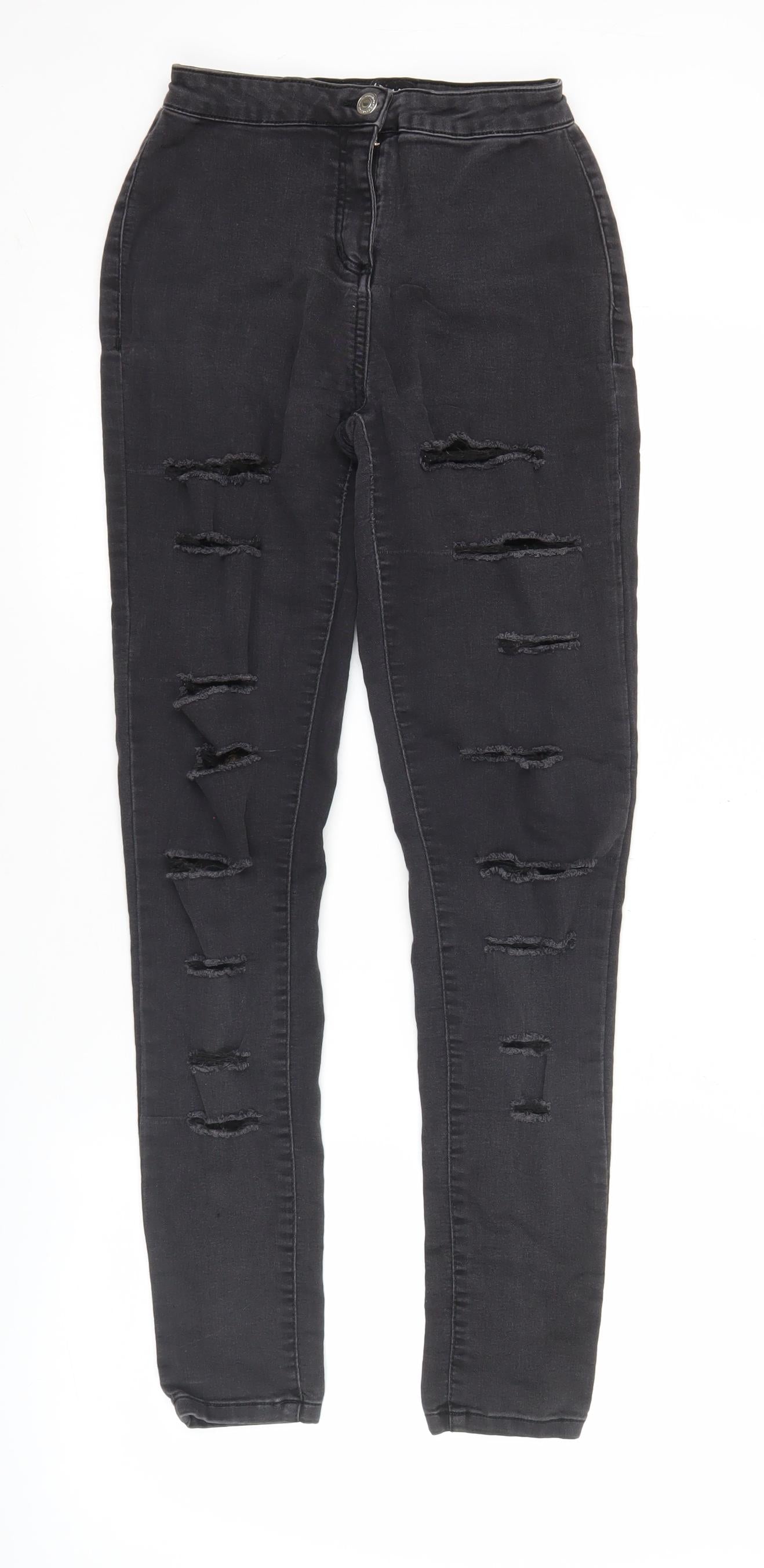 Parisian Womens Black Size 6 Distressed Skinny Jeans