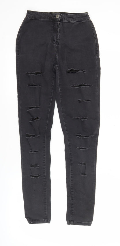 Parisian Womens Black Size 6 Distressed Skinny Jeans