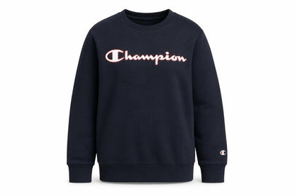 Champion Boys Black Sweatshirt 11-12 Years Logo Pullover Crew Neck