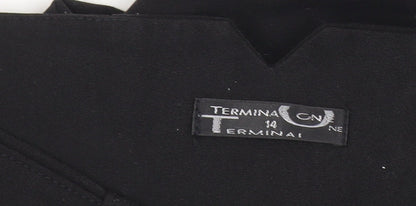 Terminal One Women’s Black Size 14 Straight Leg Trousers
