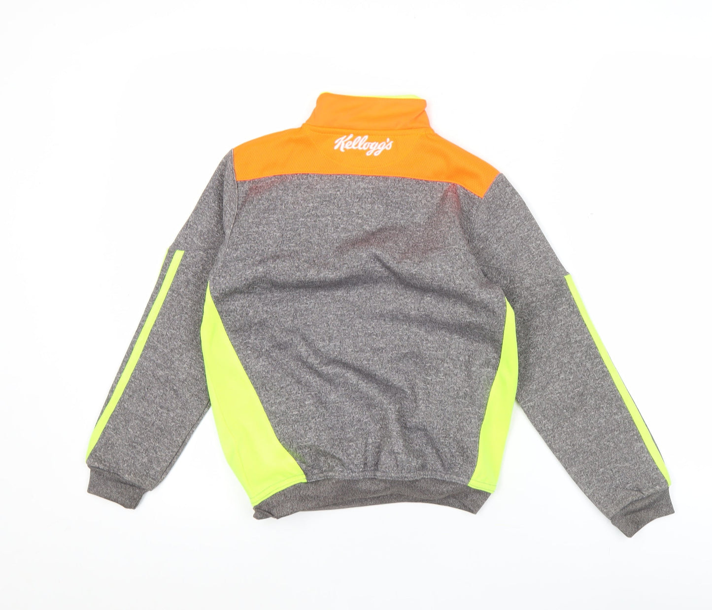 O'Neills Boys Grey Neon 1/4 Zip Sports Sweatshirt 2 Years