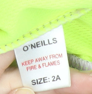 O'Neills Boys Grey Neon 1/4 Zip Sports Sweatshirt 2 Years