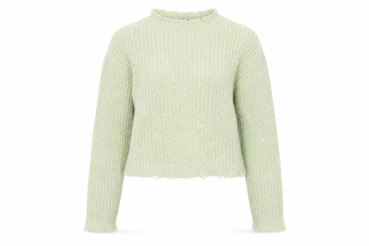 Zara Women’s Green Chunky Knit High Neck Pullover Jumper Size M