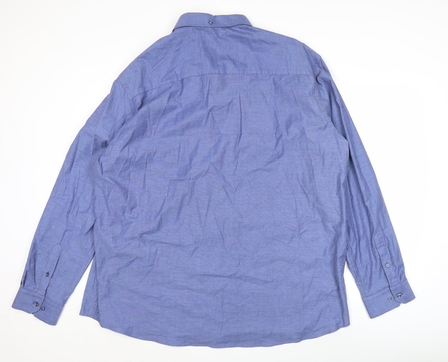 Paul Costelloe Men’s Blue 3XL 50-52" Regular Fit Button-Down Shirt