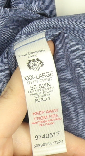 Paul Costelloe Men’s Blue 3XL 50-52" Regular Fit Button-Down Shirt