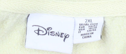Disney Women Yellow Winnie the Pooh Sweatshirt 2XL Graphic Pullover