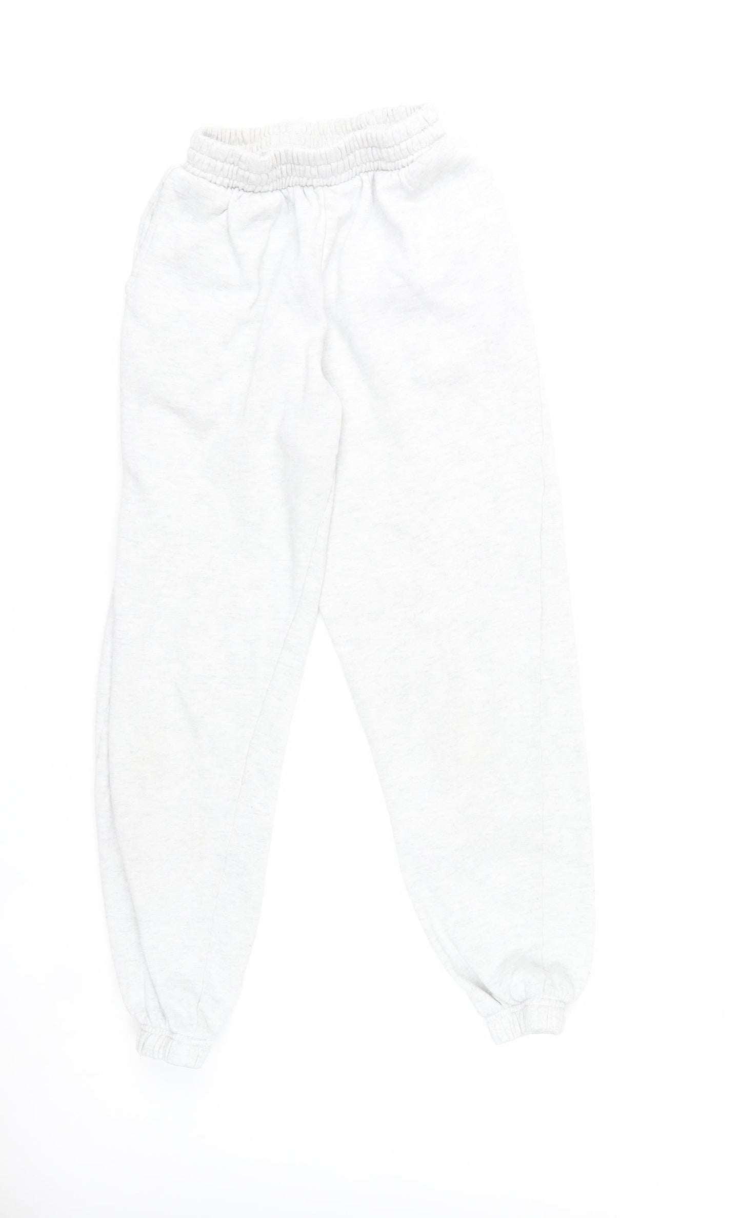 New Look Womens White Sweatpants Size 8 Regular Fit Cotton Blend
