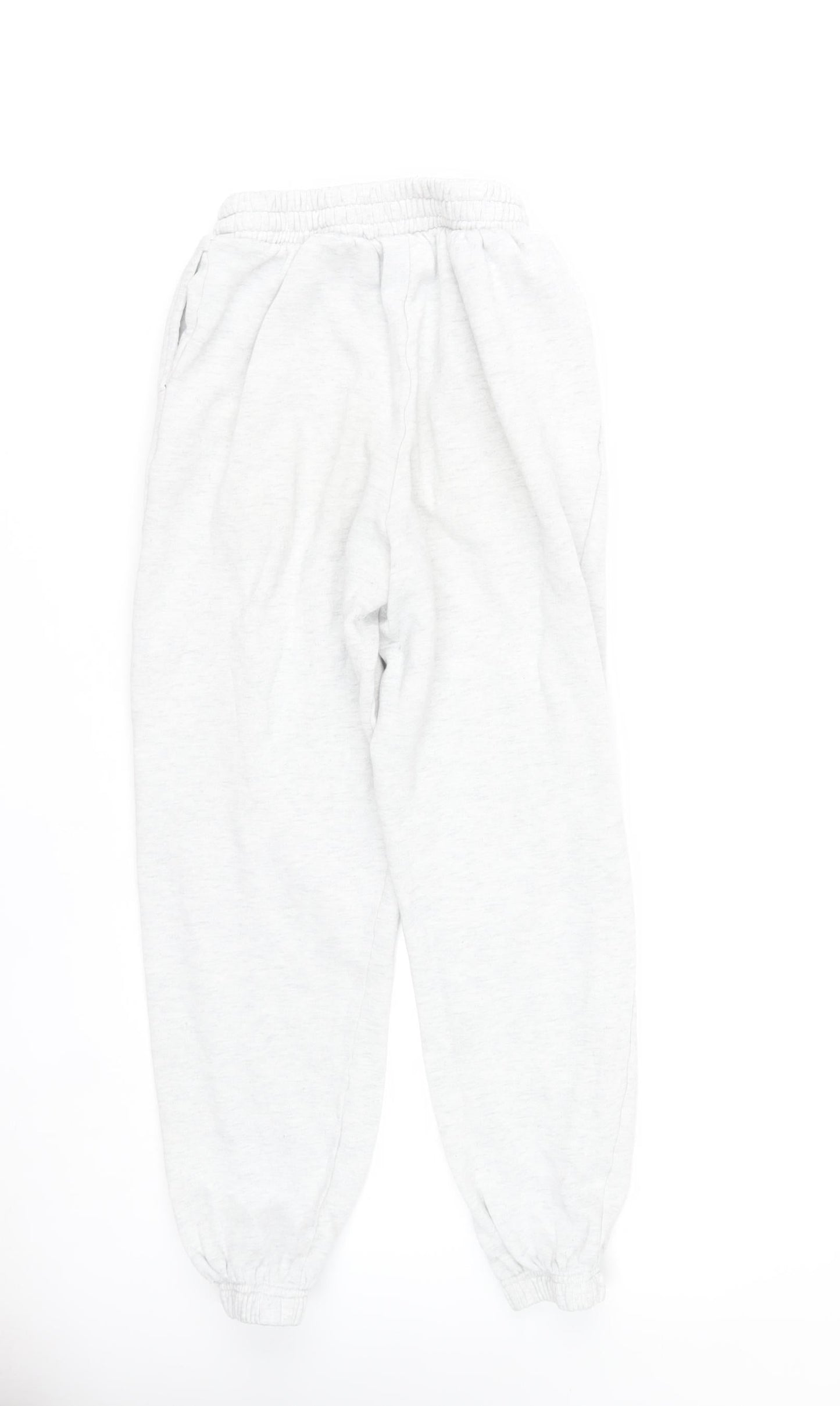 New Look Womens White Sweatpants Size 8 Regular Fit Cotton Blend
