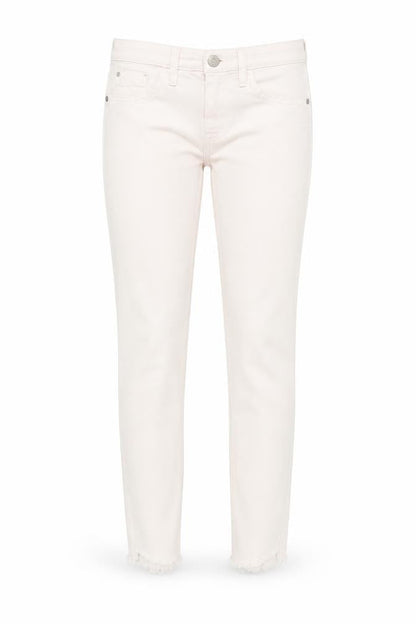 River Island Women Ivory Skinny Jeans Size 10 Slim Fit Frayed Hem