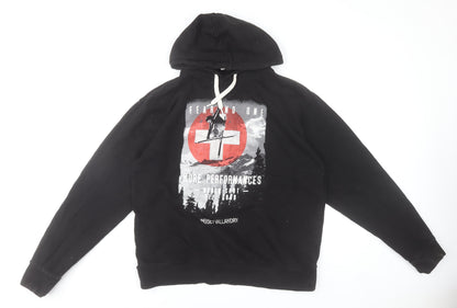G Men’s Black 2XL Pullover Hoodie Outdoor Ski Graphic Cotton
