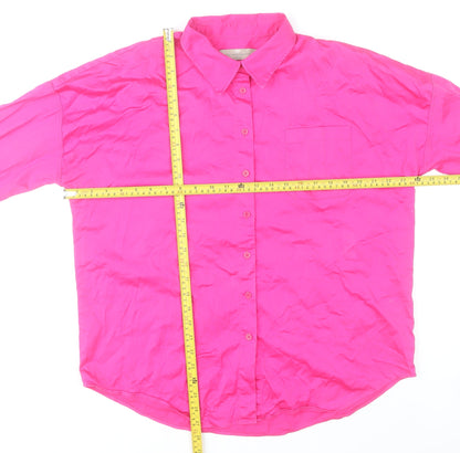 Paul Costelloe Men’s Pink Cotton Blend Long Sleeve Dress Shirt M