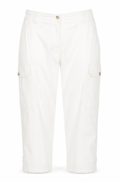 Marks and Spencer Womens White Cotton Cargo Trousers Size 20