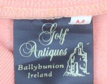 Golf Antiques Women’s Pink Sweatshirt M Crew Neck Long Sleeve Ballybunion