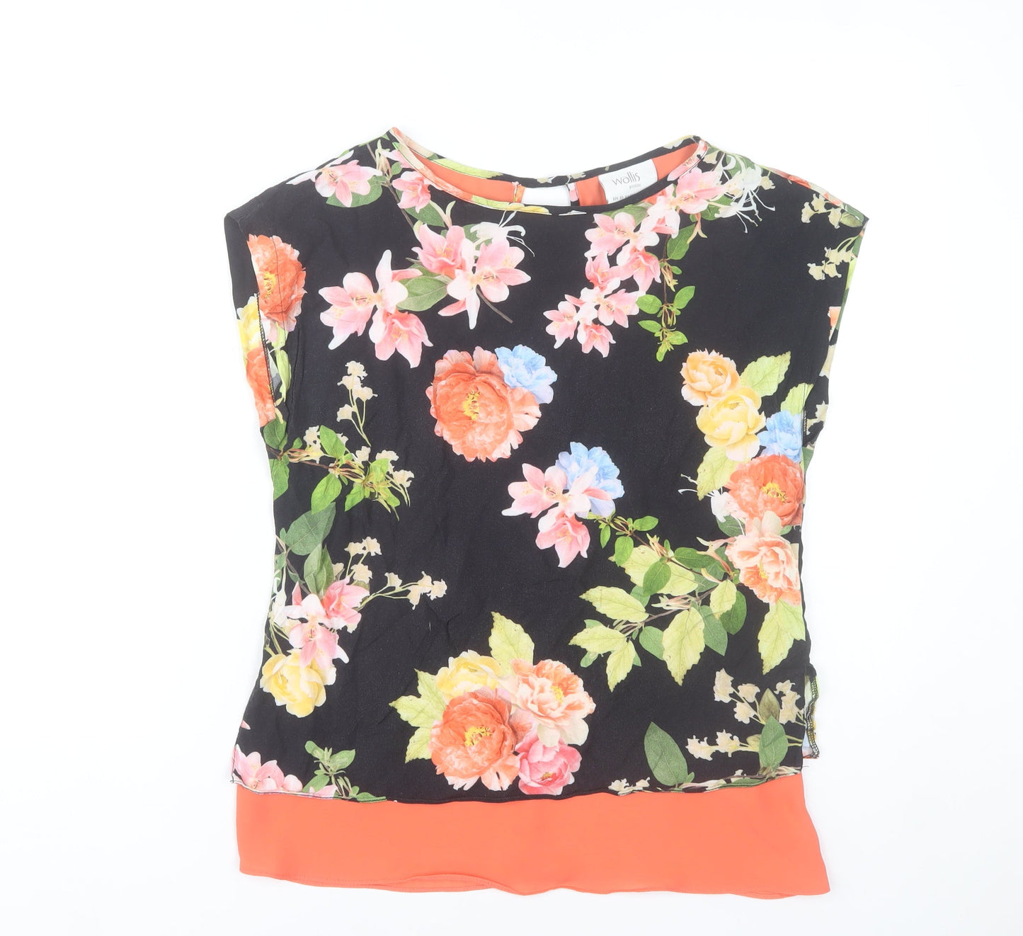 Wallis Womens Floral Blouse Top Size 10 Multicoloured Sleeveless Tunic