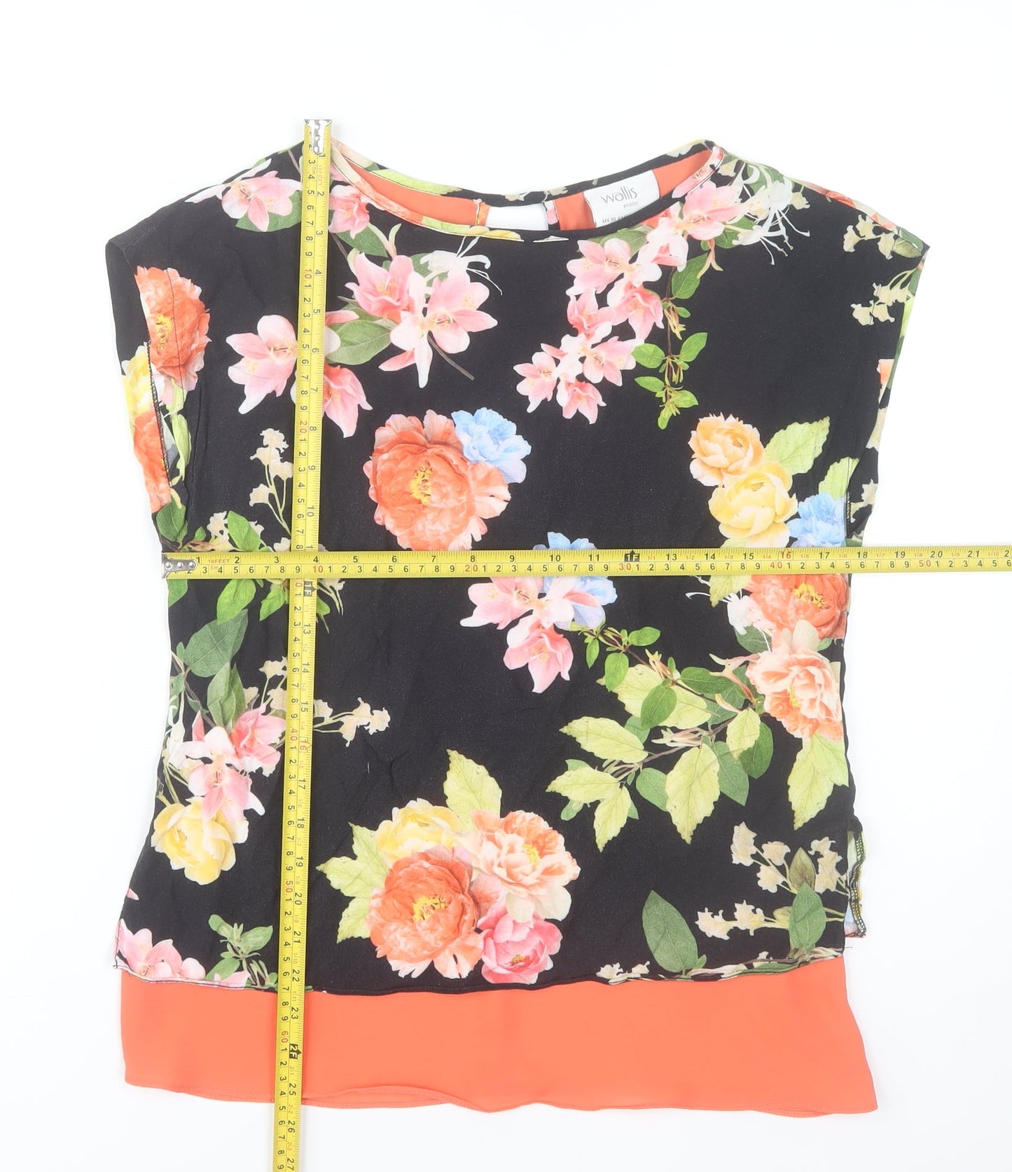 Wallis Womens Floral Blouse Top Size 10 Multicoloured Sleeveless Tunic