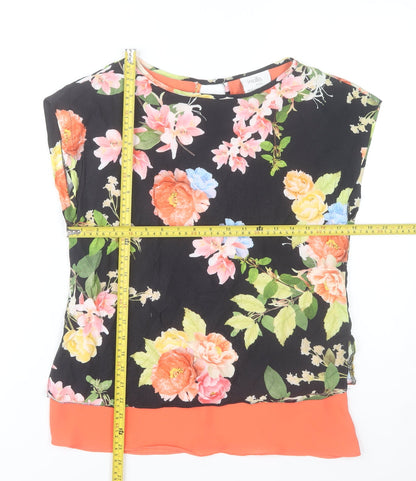Wallis Womens Floral Blouse Top Size 10 Multicoloured Sleeveless Tunic