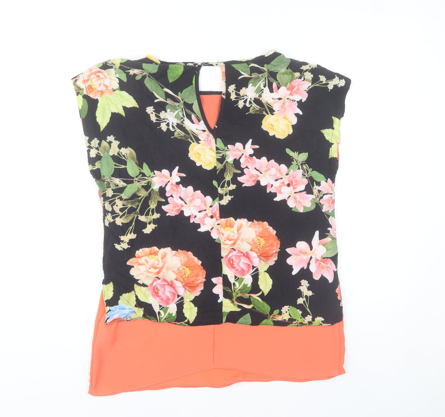 Wallis Womens Floral Blouse Top Size 10 Multicoloured Sleeveless Tunic