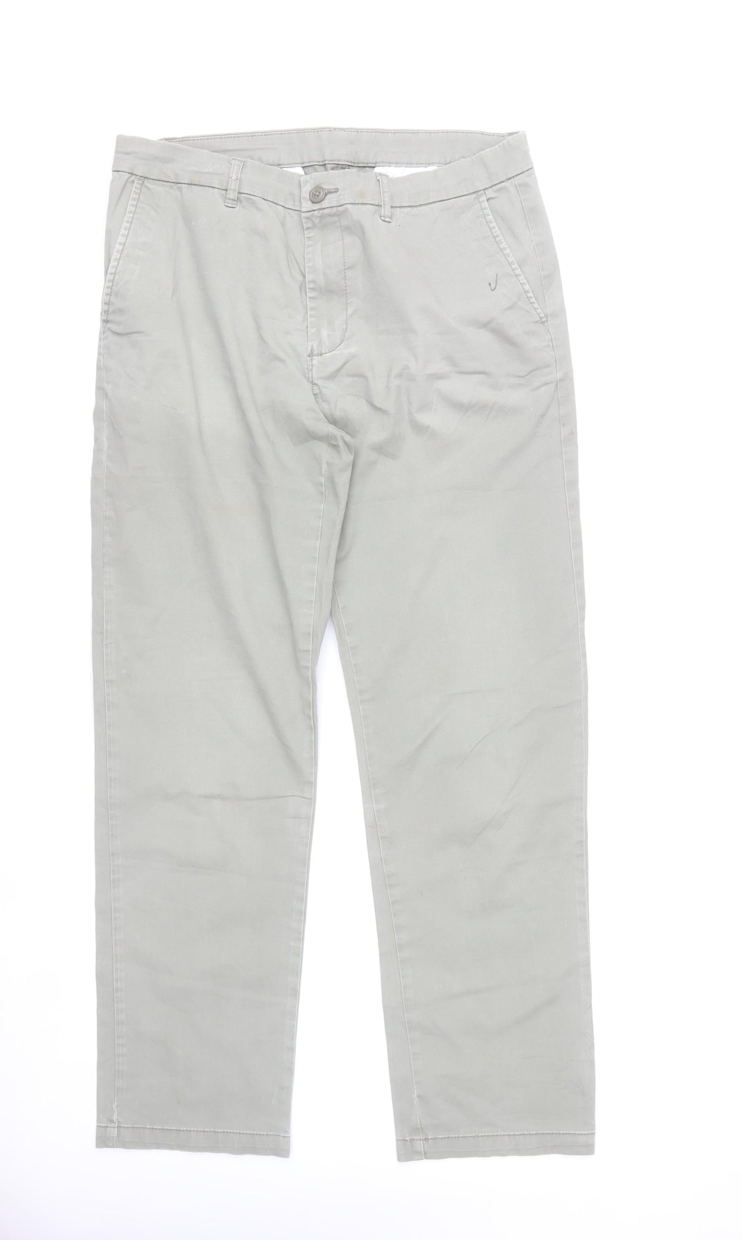 Debenhams Men Grey Chino Trousers Size 34W 31L Regular Fit