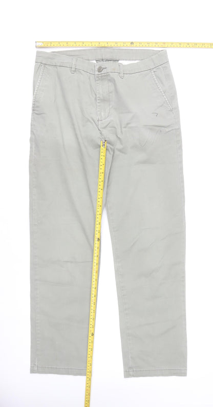 Debenhams Men Grey Chino Trousers Size 34W 31L Regular Fit