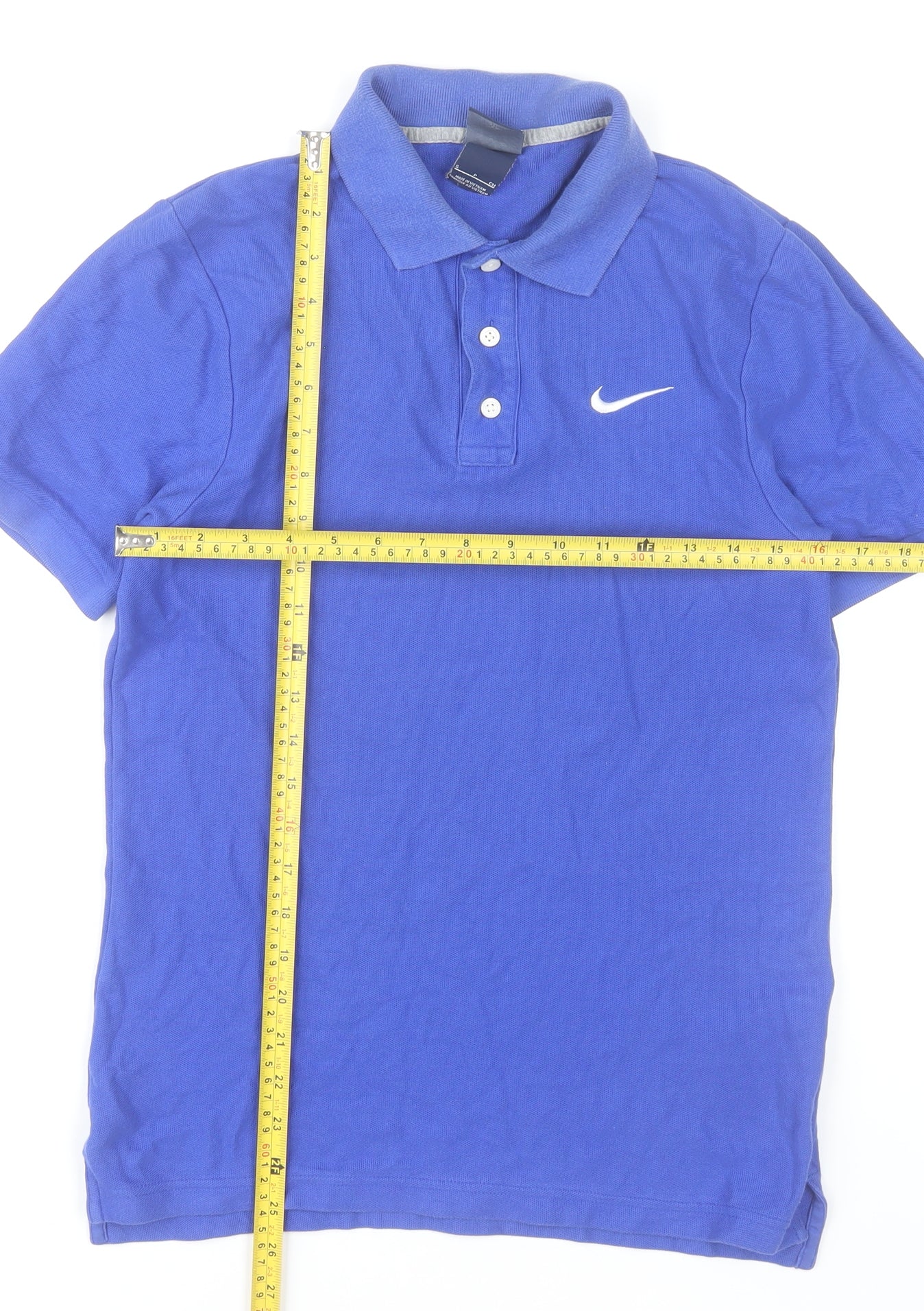 Nike Men’s Blue Polo Shirt Size S Cotton Short Sleeve Sportswear