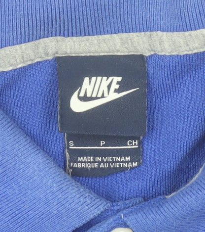 Nike Men’s Blue Polo Shirt Size S Cotton Short Sleeve Sportswear