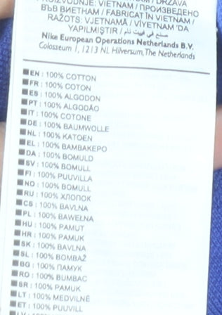 Nike Men’s Blue Polo Shirt Size S Cotton Short Sleeve Sportswear