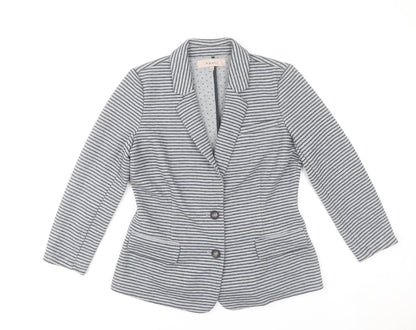 Kew Women’s Grey Striped Blazer Jacket Size 14 Workwear