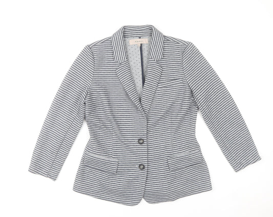 Kew Women’s Grey Striped Blazer Jacket Size 14 Workwear