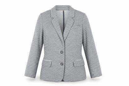 Kew Women’s Grey Striped Blazer Jacket Size 14 Workwear