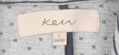 Kew Women’s Grey Striped Blazer Jacket Size 14 Workwear