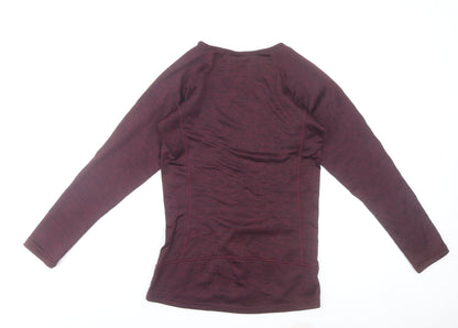 Trespass Womens Red Long Sleeve Polyester Sports Top UK 10