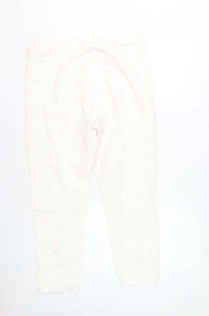 Savida Womens White Skinny Jeans Size 14 Slim Fit Stretch Zip