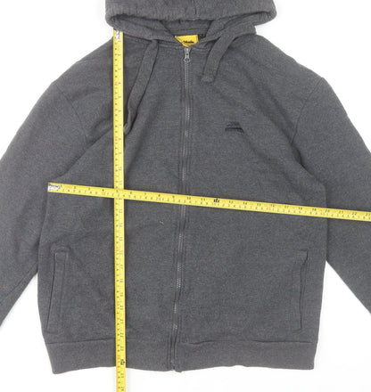 Iron Mountain Men’s Grey Full Zip Hoodie Size L Cotton Blend