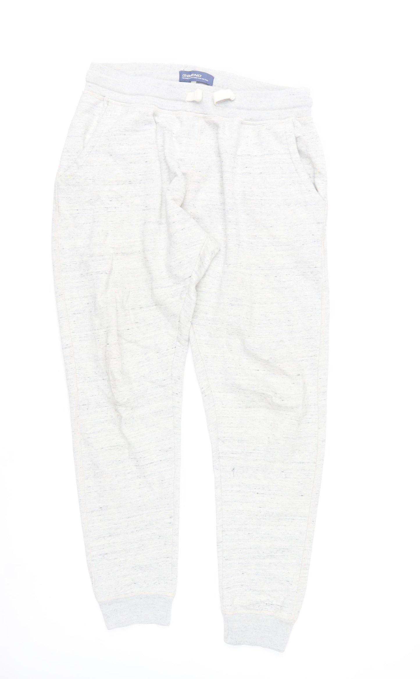 Blend Men’s Grey Joggers L Regular Fit Cotton Blend Casual Trousers