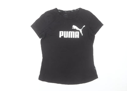 Puma Women's Black T-Shirt Size 12 Short Sleeve Crew Neck