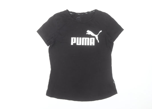 Puma Women's Black T-Shirt Size 12 Short Sleeve Crew Neck