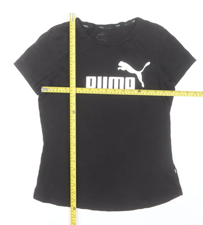 Puma Women's Black T-Shirt Size 12 Short Sleeve Crew Neck