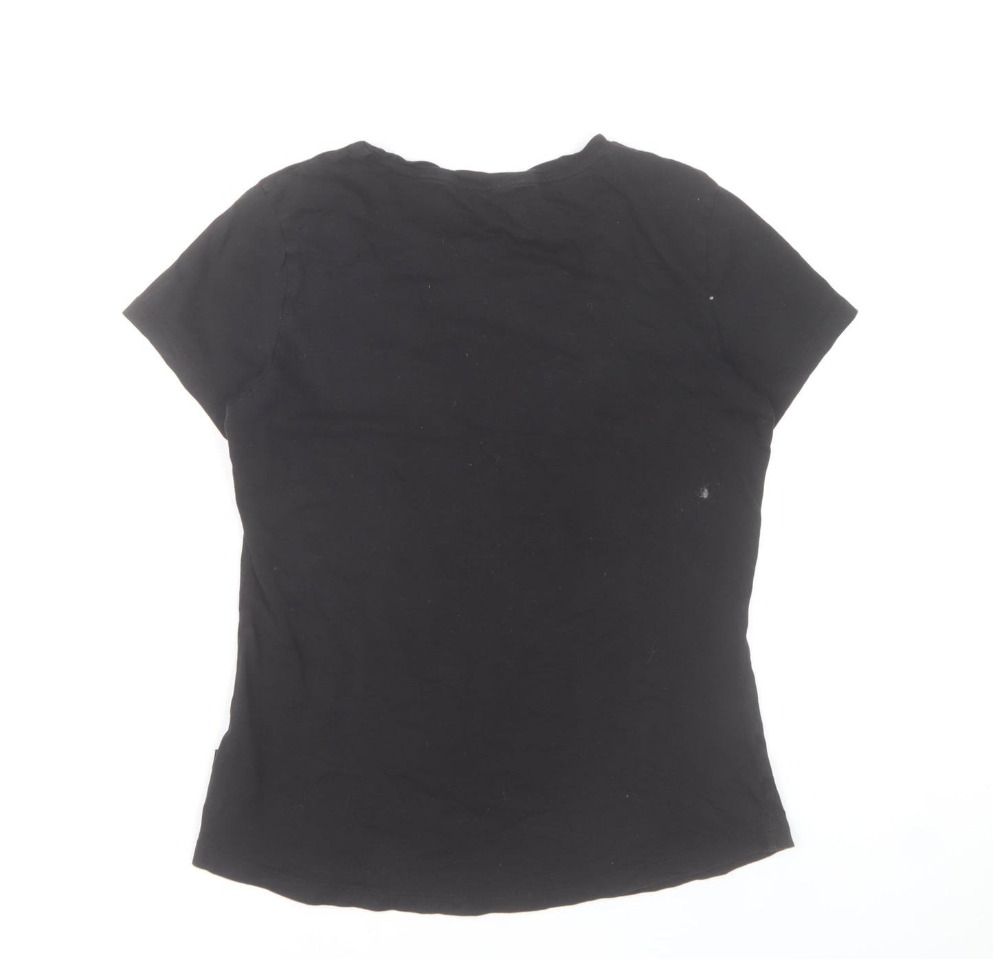 Puma Women's Black T-Shirt Size 12 Short Sleeve Crew Neck