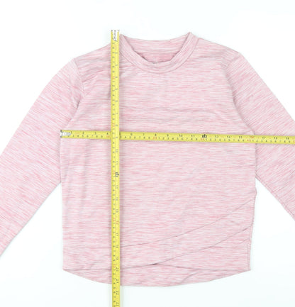 Souluxe Girls Pink Long Sleeve Activewear Top Age 10-11 Years Lightweight Stretch