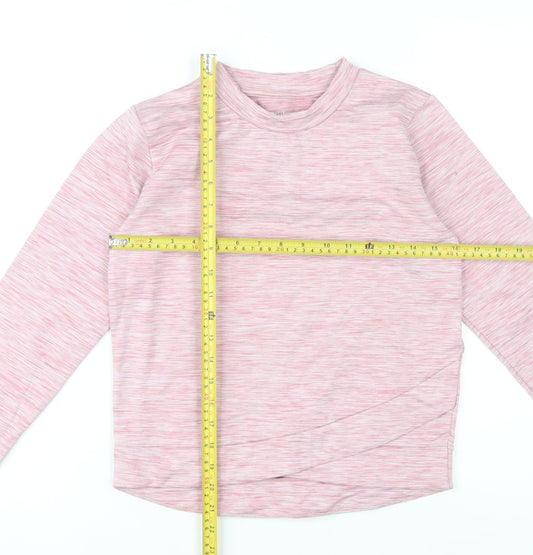 Souluxe Girls Pink Long Sleeve Activewear Top Age 10-11 Years Lightweight Stretch