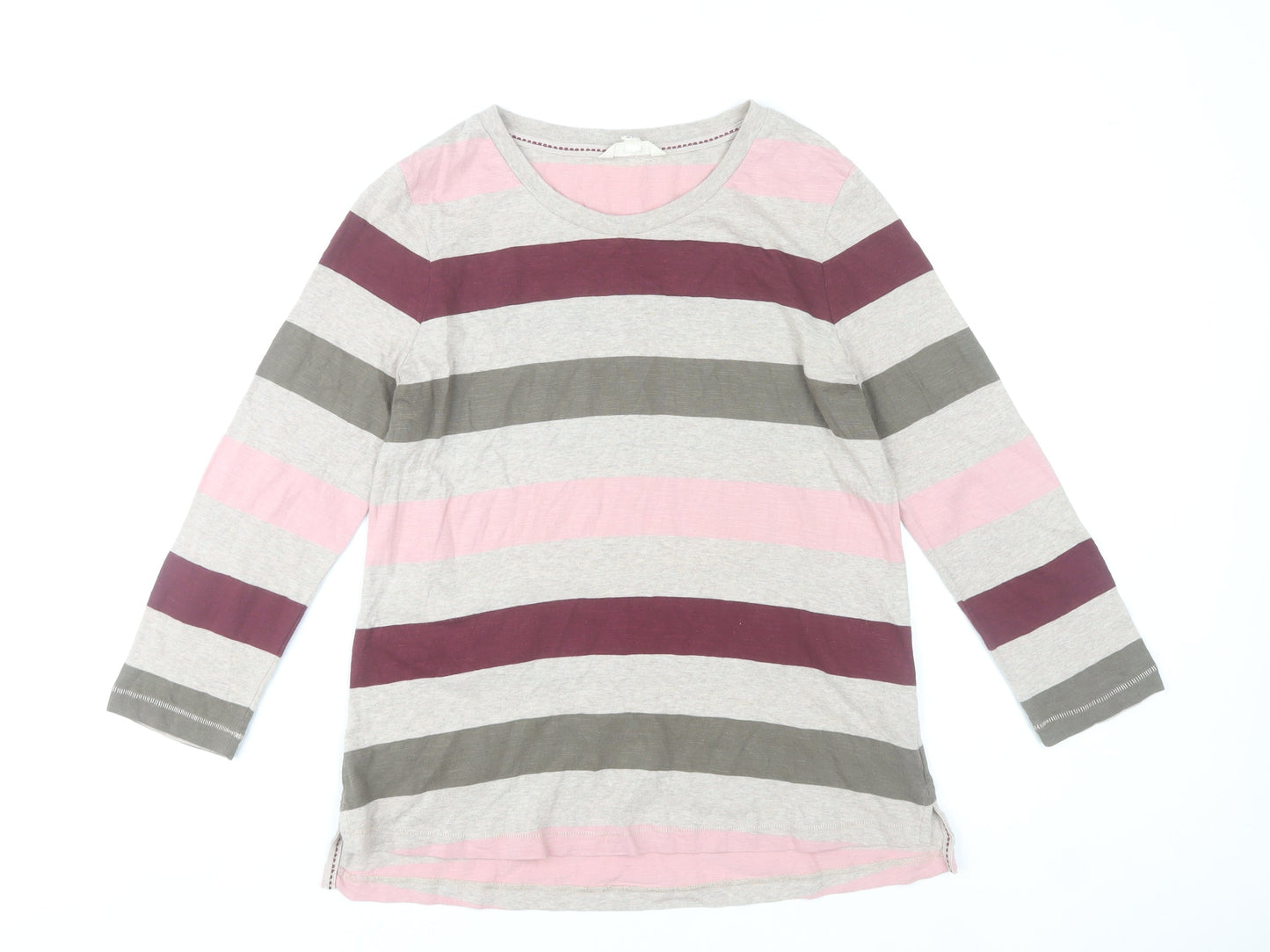FatFace Women’s Multicoloured Striped Cotton T-Shirt Size 10