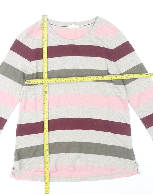 FatFace Women’s Multicoloured Striped Cotton T-Shirt Size 10