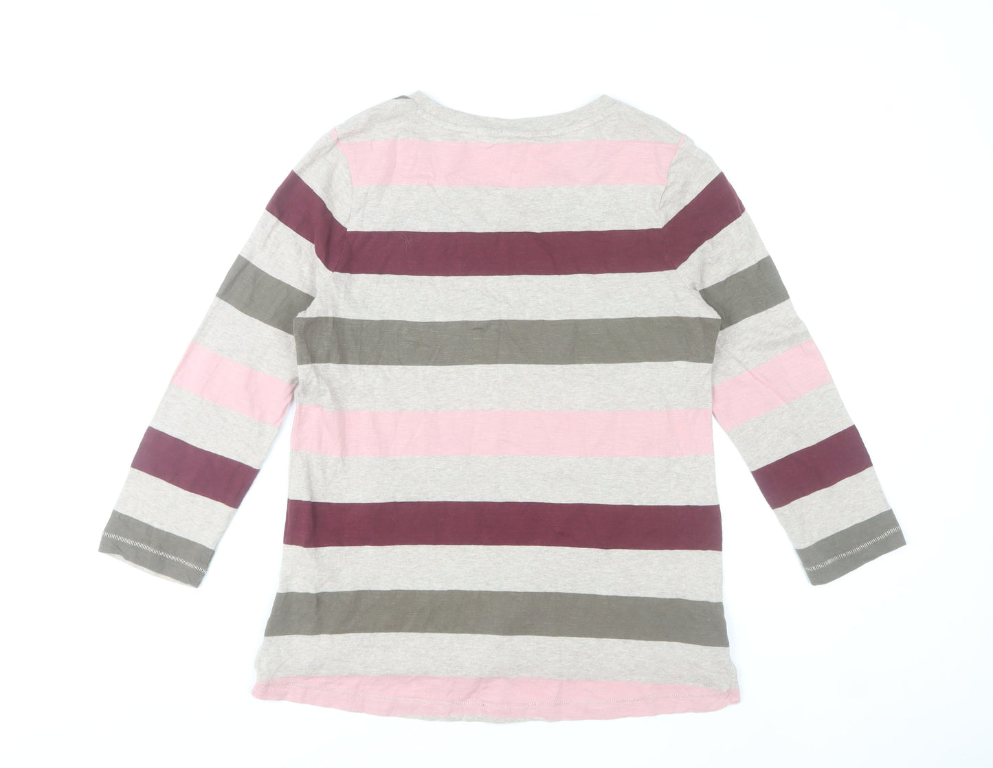 FatFace Women’s Multicoloured Striped Cotton T-Shirt Size 10