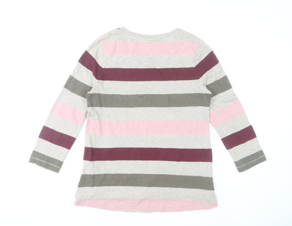 FatFace Women’s Multicoloured Striped Cotton T-Shirt Size 10