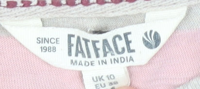 FatFace Women’s Multicoloured Striped Cotton T-Shirt Size 10