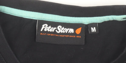 Peter Storm Men's Black Medium Graphic Outdoor Cotton T-Shirt