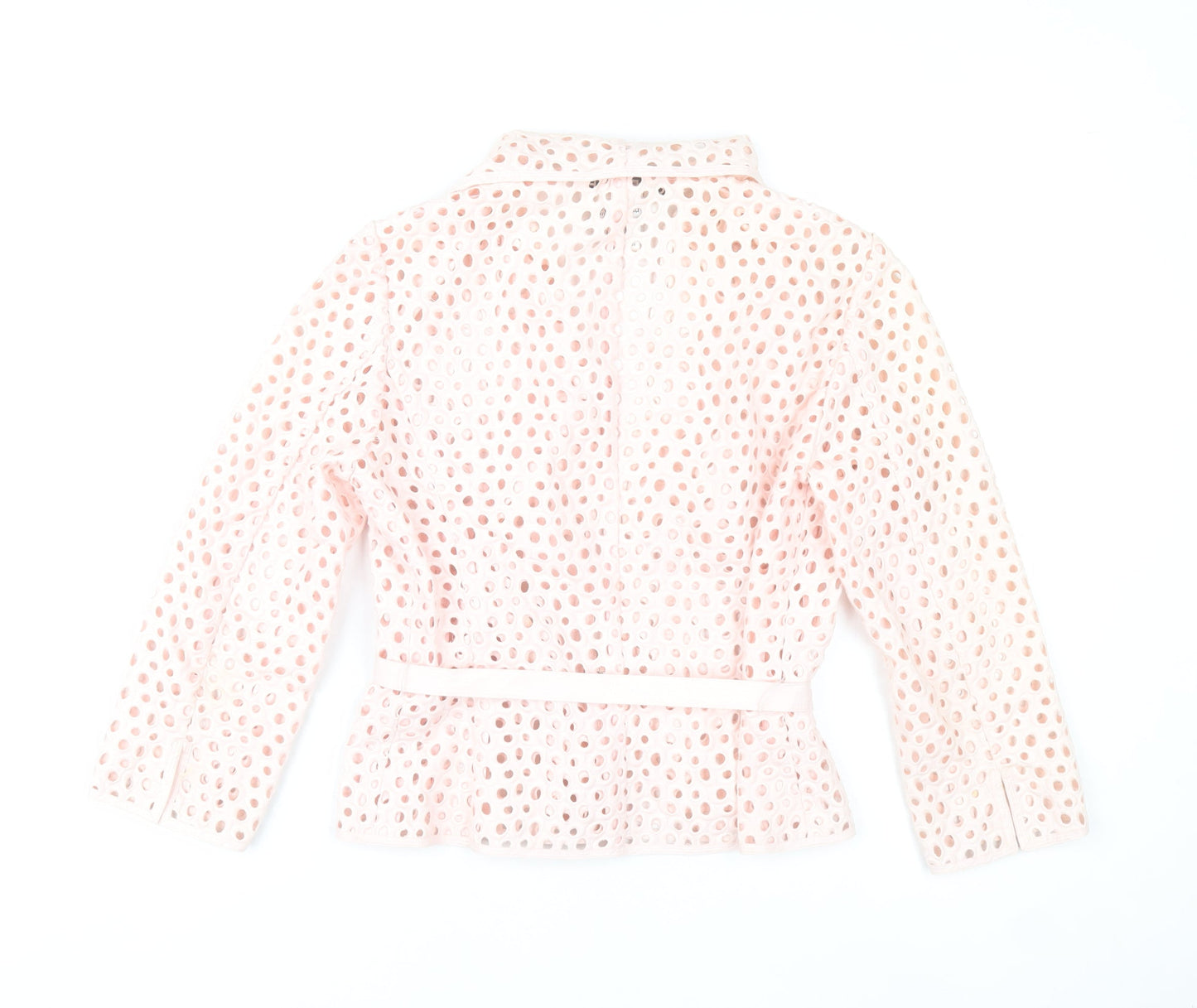 Carlisle Women Pink Polka Dot Cotton Blazer Jacket UK 4