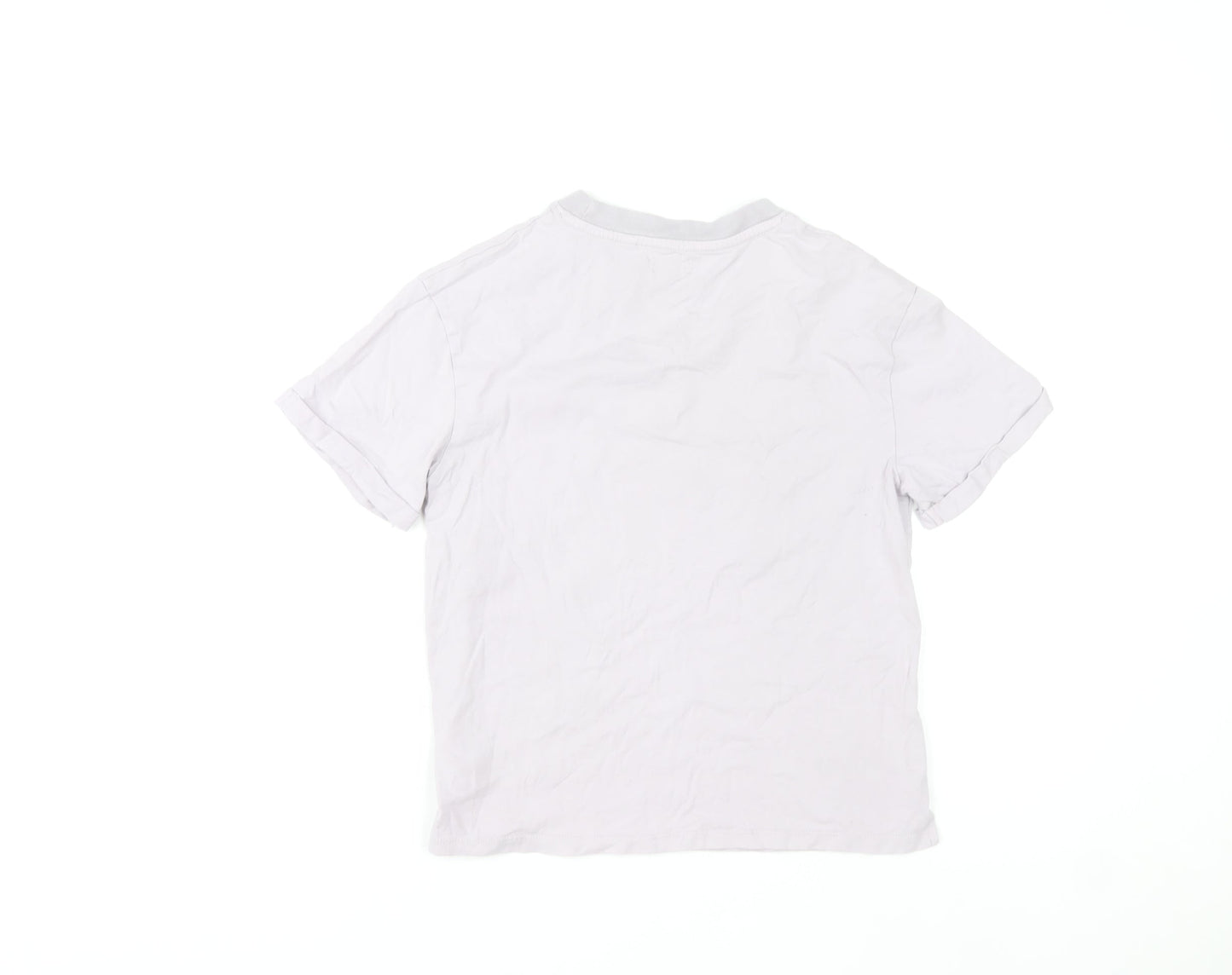 Next Girls White Dance Graphic T-Shirt Age 7 Years Cotton Short Sleeve