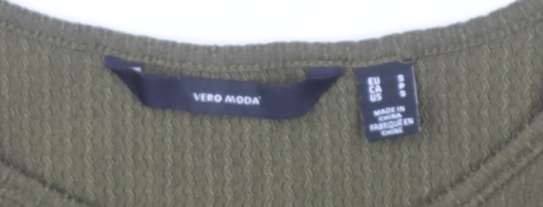 Vero Moda Women’s Green Knee Length Fit & Flare Dress Size S