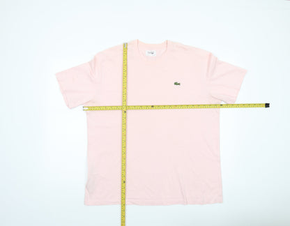 Lacoste Men’s Pink 2XL Crew Neck Short Sleeve Cotton Blend T-Shirt